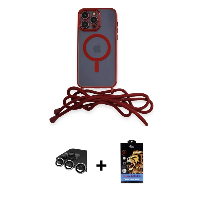 MARSİLYAN™- iPhone 14 Pro Max Kılıf Eksen Özel Seri - Siyah Buffer Hayalet Cam Ekran Koruyucu + Raze Metal Kamera Lens - GS