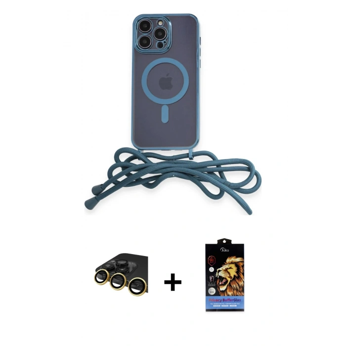 MARSİLYAN™- iPhone 14 Pro Max Kılıf Eksen Özel Seri - Siyah Buffer Hayalet Cam Ekran Koruyucu + Raze Metal Kamera Lens - GD