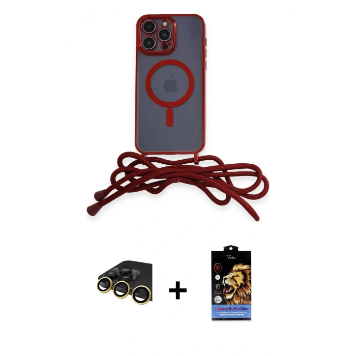MARSİLYAN™- iPhone 14 Pro Max Kılıf Eksen Özel Seri - Siyah Buffer Hayalet Cam Ekran Koruyucu + Raze Metal Kamera Lens - GD