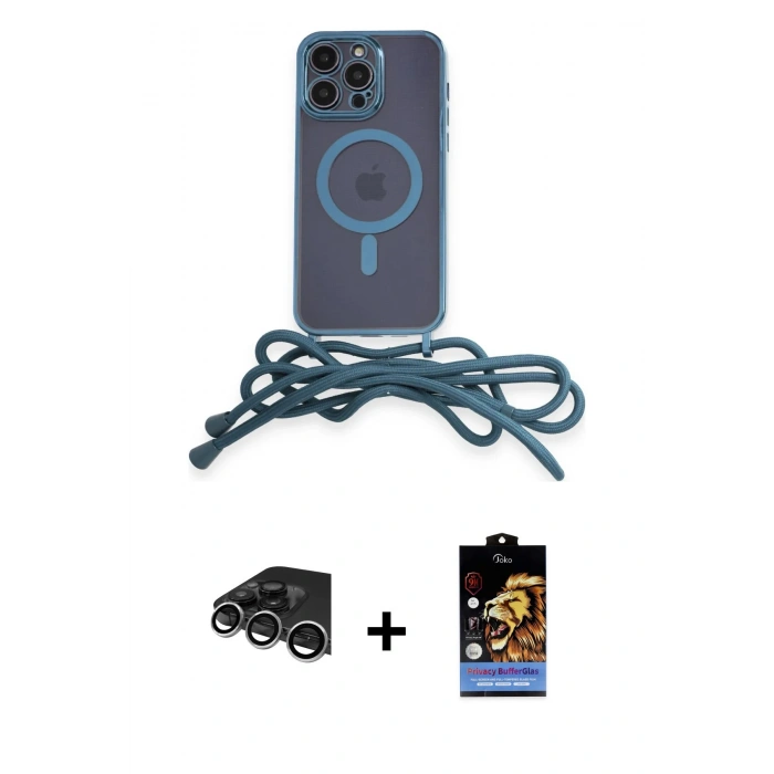 MARSİLYAN™- iPhone 14 Pro Max Kılıf Eksen Özel Seri - Siyah Buffer Hayalet Cam Ekran Koruyucu + Raze Metal Kamera Lens - GS
