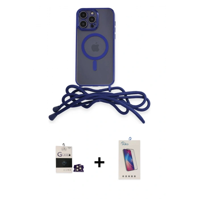 MARSİLYAN™- iPhone 14 Pro Max Kılıf Eksen Özel Seri - Siyah Joko 5D Cam + Bilvis Titan Kamera Lens - GD