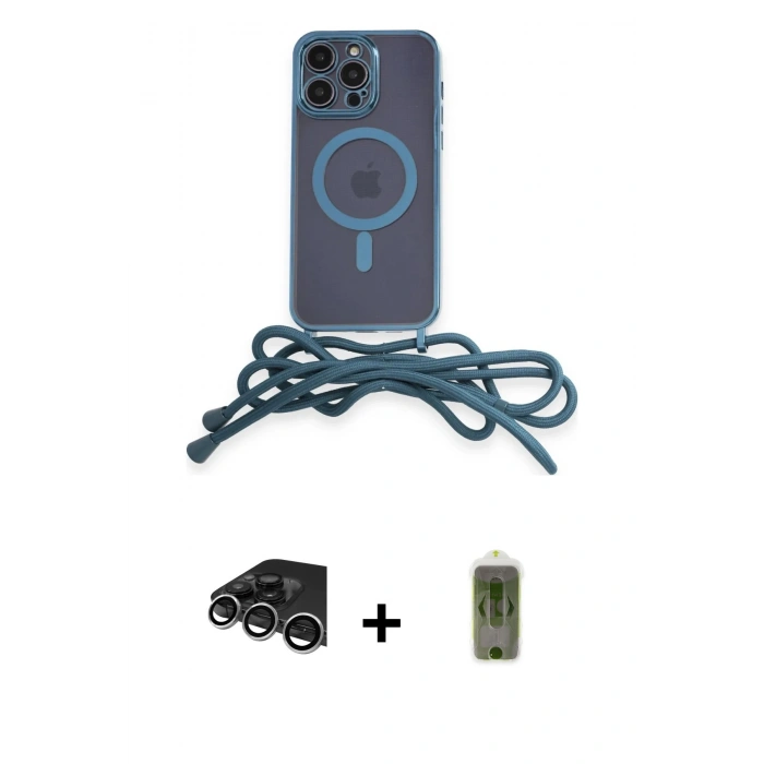 MARSİLYAN™- iPhone 14 Pro Max Kılıf Eksen Özel Seri - Siyah Joko Magic 5D Hayalet Cam + Raze Metal Kamera Lens - GS