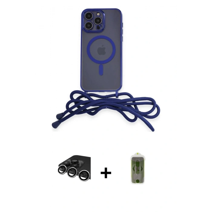 MARSİLYAN™- iPhone 14 Pro Max Kılıf Eksen Özel Seri - Siyah Joko Magic 5D Hayalet Cam + Raze Metal Kamera Lens - GS