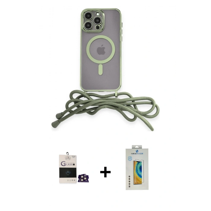 MARSİLYAN™- iPhone 14 Pro Max Kılıf Eksen Özel Seri - Siyah Polymer Nano Ekran Koruyucu + Bilvis Titan Kamera Lens - GD