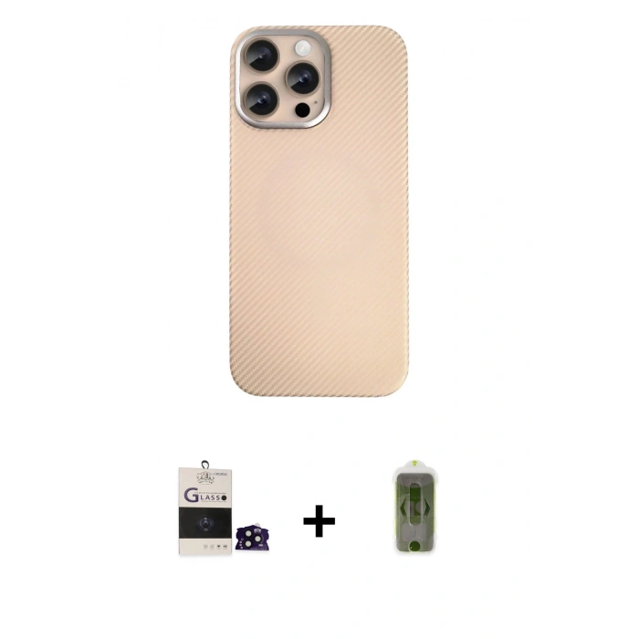 MARSİLYAN™- iPhone 14 Pro Max Kılıf Eksen Prime - Siyah Joko Magic 5D Hayalet Cam + Bilvis Titan Kamera Lens - SH