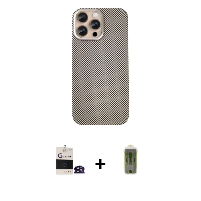 MARSİLYAN™- iPhone 14 Pro Max Kılıf Eksen Prime - Siyah Joko Magic 5D Hayalet Cam + Bilvis Titan Kamera Lens - DNMR