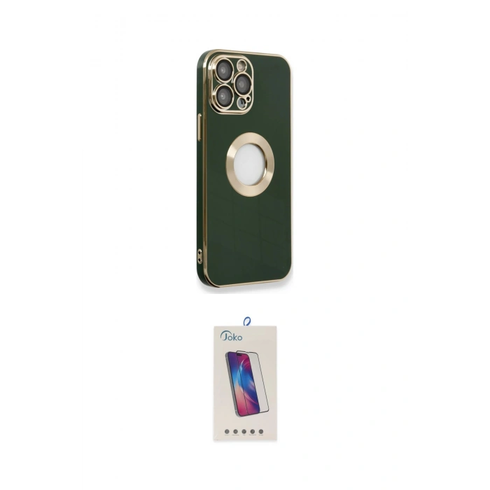 MARSİLYAN™- iPhone 14 Pro Max Kılıf İz Form Serisi - Siyah Joko 5D Cam