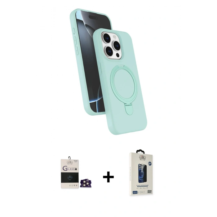 MARSİLYAN™- iPhone 14 Pro Max Kılıf İz Işık Koleksiyonu - Siyah Bilvis Hayalet Cam Ekran Koruyucu + Bilvis Titan Kamera Lens - GD