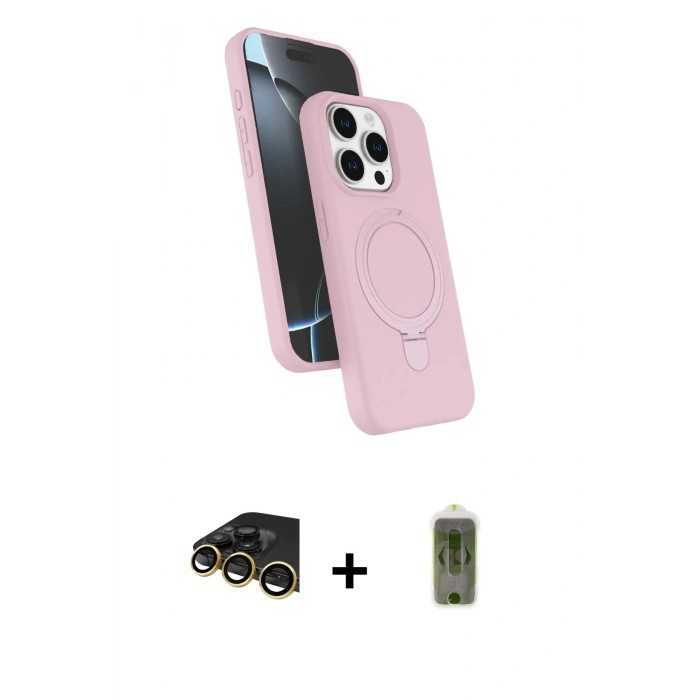 MARSİLYAN™- iPhone 14 Pro Max Kılıf İz Işık Koleksiyonu - Siyah Joko Magic 5D Hayalet Cam + Raze Metal Kamera Lens - GD