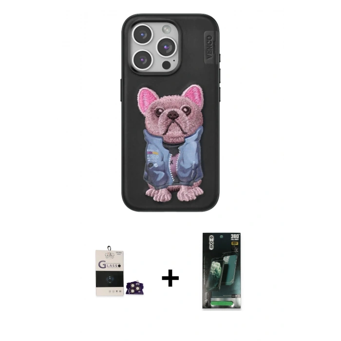MARSİLYAN™- iPhone 14 Pro Max Kılıf İz Minimal Koleksiyonu - Şeffaf 360 Full Body Arka Koruyucu + Bilvis Titan Kamera Lens - GD