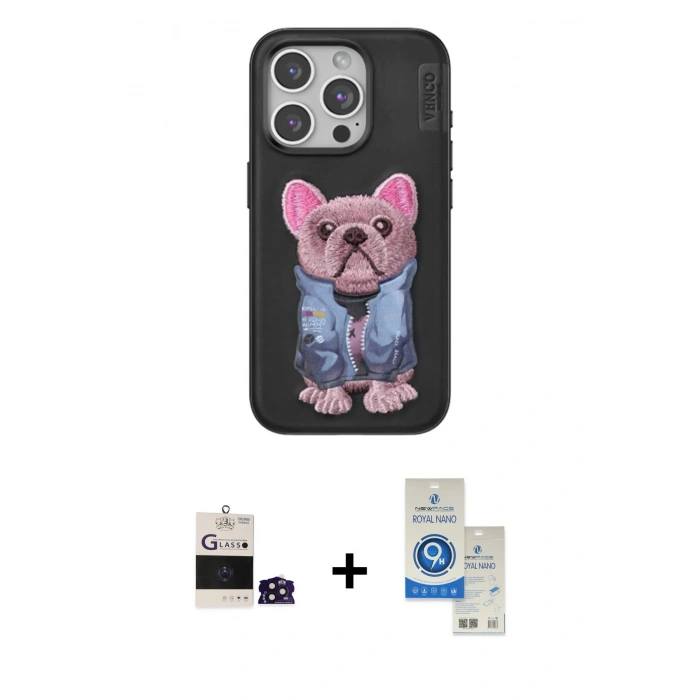 MARSİLYAN™- iPhone 14 Pro Max Kılıf İz Minimal Koleksiyonu - Şeffaf Royal Nano Ekran Koruyucu + Bilvis Titan Kamera Lens - DNMR