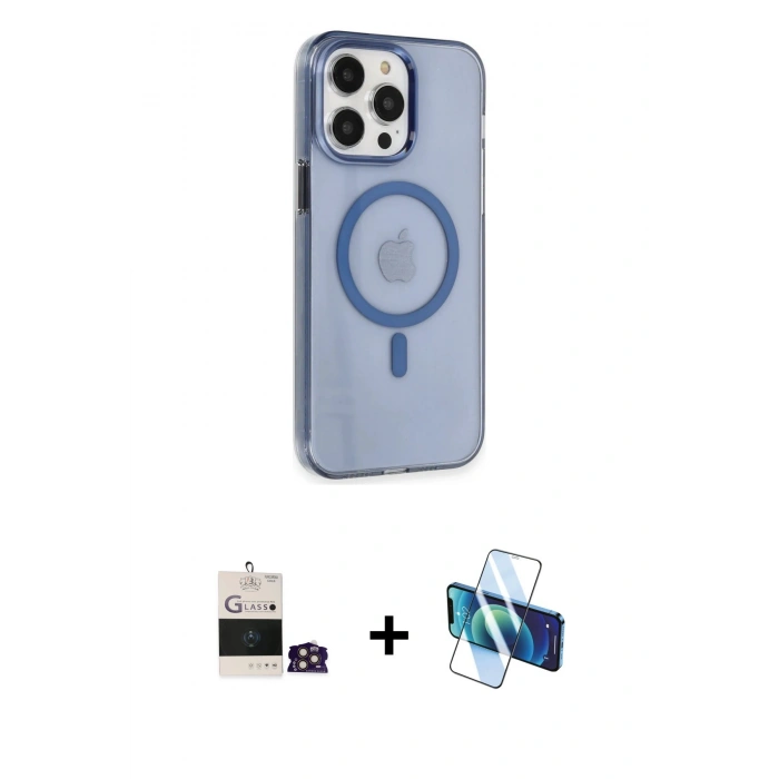 MARSİLYAN™- iPhone 14 Pro Max Kılıf Kıvılcım Asil Özel Seri - Siyah 3D Antistatik Cam Ekran Koruyucu + Bilvis Titan Kamera Lens - GD