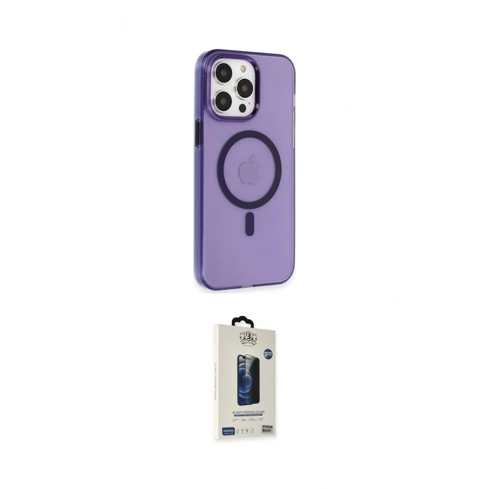 MARSİLYAN™- iPhone 14 Pro Max Kılıf Kıvılcım Asil Özel Seri - Siyah Bilvis Hayalet Cam Ekran Koruyucu
