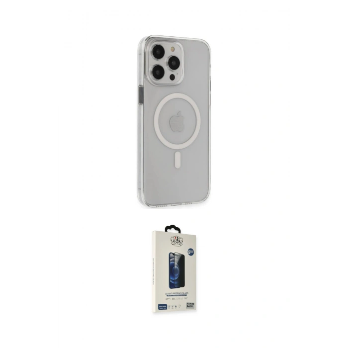 MARSİLYAN™- iPhone 14 Pro Max Kılıf Kıvılcım Asil Özel Seri - Siyah Bilvis Hayalet Cam Ekran Koruyucu