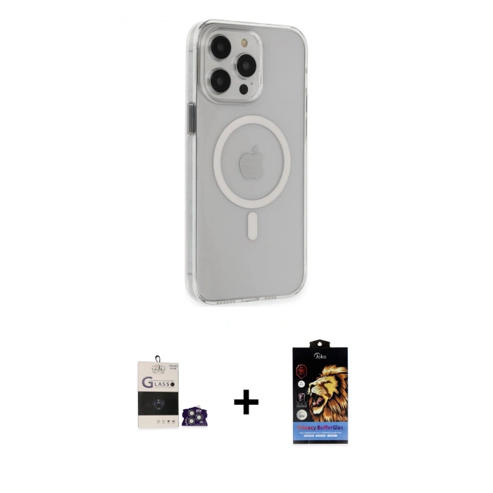 MARSİLYAN™- iPhone 14 Pro Max Kılıf Kıvılcım Asil Özel Seri - Siyah Buffer Hayalet Cam Ekran Koruyucu + Bilvis Titan Kamera Lens - GS