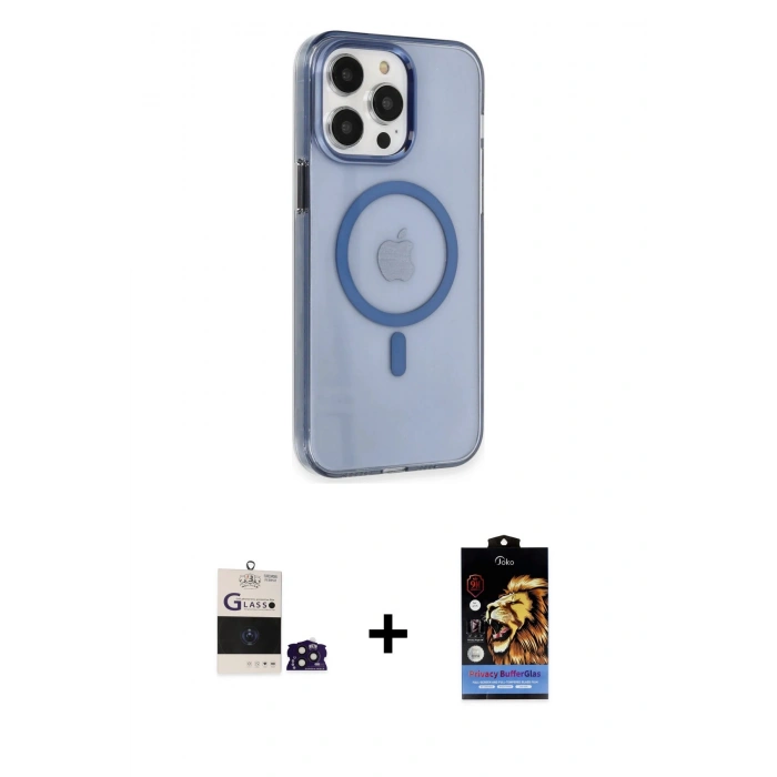 MARSİLYAN™- iPhone 14 Pro Max Kılıf Kıvılcım Asil Özel Seri - Siyah Buffer Hayalet Cam Ekran Koruyucu + Bilvis Titan Kamera Lens - DNMR