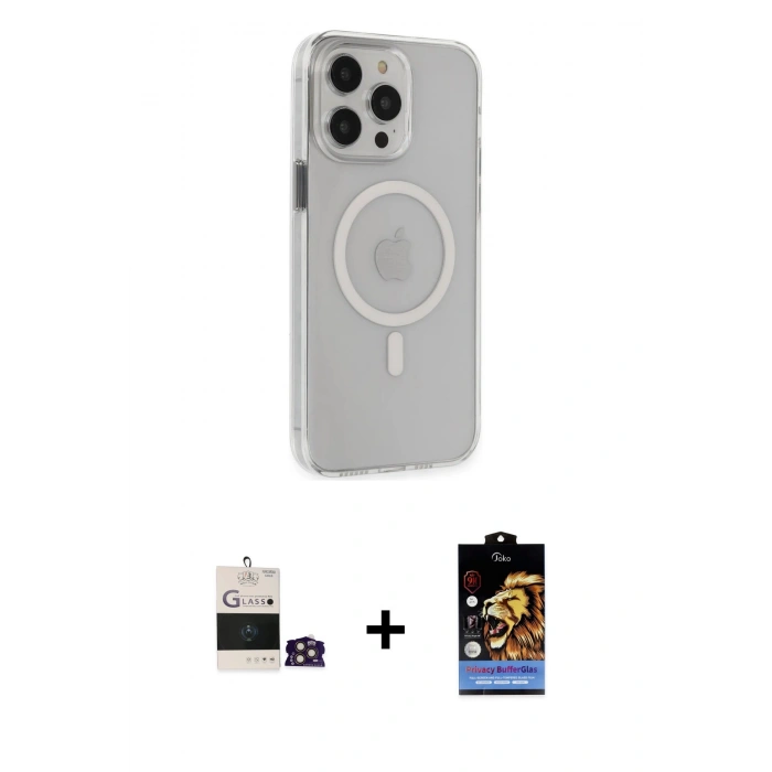 MARSİLYAN™- iPhone 14 Pro Max Kılıf Kıvılcım Asil Özel Seri - Siyah Buffer Hayalet Cam Ekran Koruyucu + Bilvis Titan Kamera Lens - GD