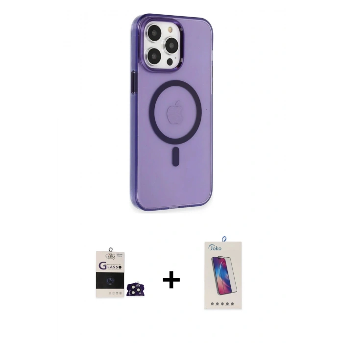 MARSİLYAN™- iPhone 14 Pro Max Kılıf Kıvılcım Asil Özel Seri - Siyah Joko 5D Cam + Bilvis Titan Kamera Lens - DNMR