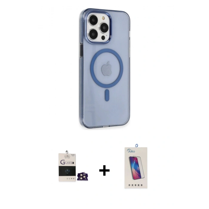 MARSİLYAN™- iPhone 14 Pro Max Kılıf Kıvılcım Asil Özel Seri - Siyah Joko 5D Cam + Bilvis Titan Kamera Lens - GD