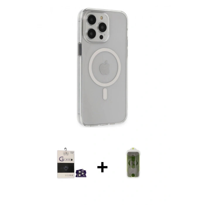 MARSİLYAN™- iPhone 14 Pro Max Kılıf Kıvılcım Asil Özel Seri - Siyah Joko Magic 5D Hayalet Cam + Bilvis Titan Kamera Lens - GS