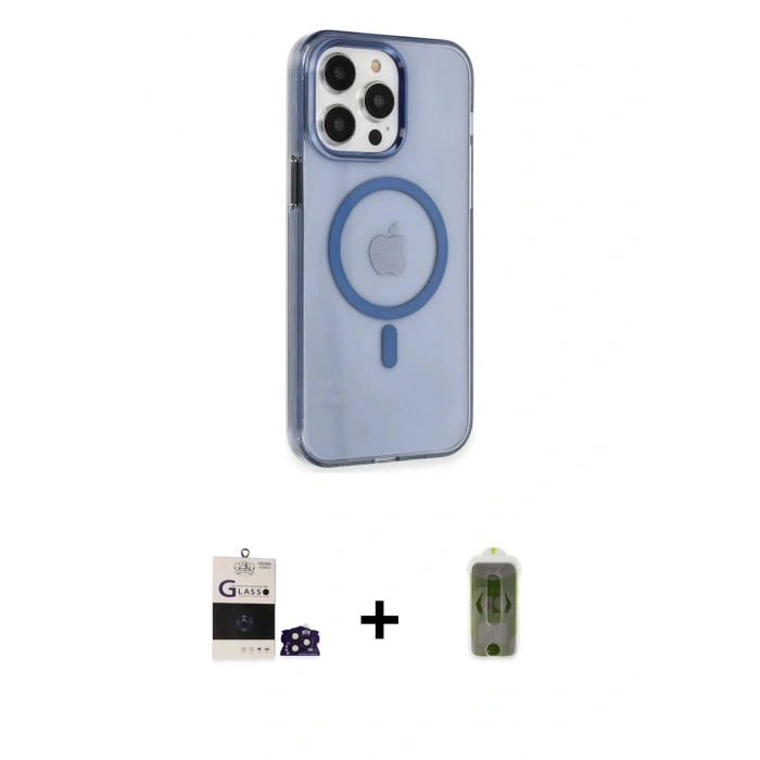 MARSİLYAN™- iPhone 14 Pro Max Kılıf Kıvılcım Asil Özel Seri - Siyah Joko Magic 5D Hayalet Cam + Bilvis Titan Kamera Lens - DNMR