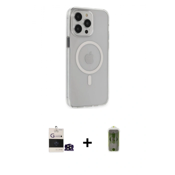 MARSİLYAN™- iPhone 14 Pro Max Kılıf Kıvılcım Asil Özel Seri - Siyah Joko Magic 5D Hayalet Cam + Bilvis Titan Kamera Lens - SH