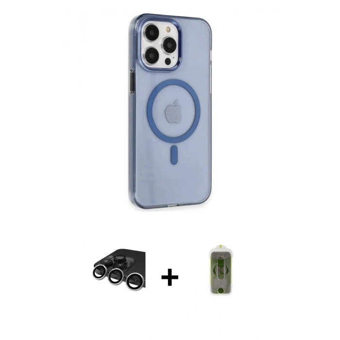 MARSİLYAN™- iPhone 14 Pro Max Kılıf Kıvılcım Asil Özel Seri - Siyah Joko Magic 5D Hayalet Cam + Raze Metal Kamera Lens - GS