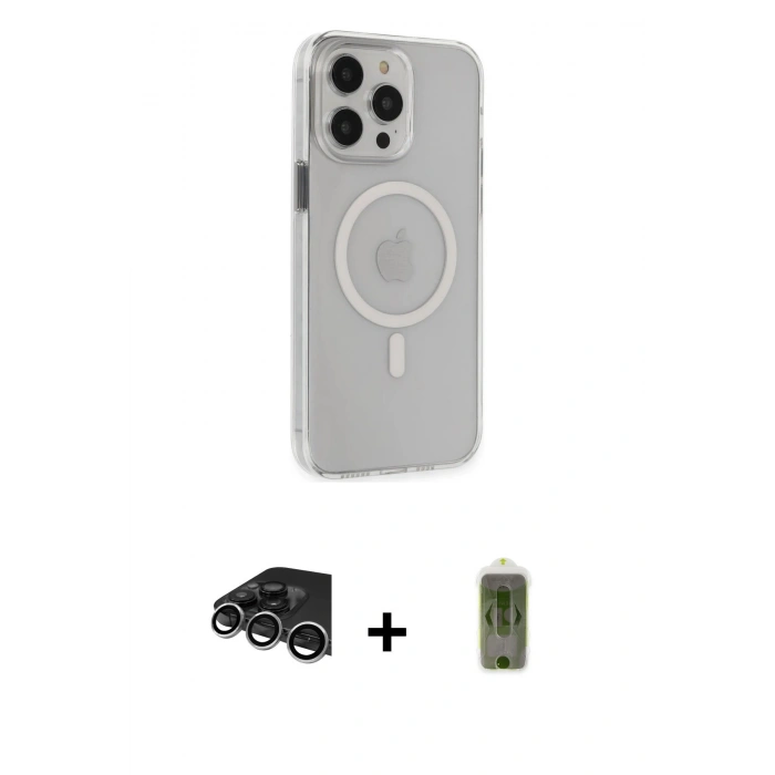 MARSİLYAN™- iPhone 14 Pro Max Kılıf Kıvılcım Asil Özel Seri - Siyah Joko Magic 5D Hayalet Cam + Raze Metal Kamera Lens - GS