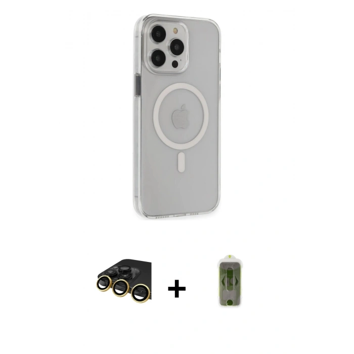 MARSİLYAN™- iPhone 14 Pro Max Kılıf Kıvılcım Asil Özel Seri - Siyah Joko Magic 5D Hayalet Cam + Raze Metal Kamera Lens - GD