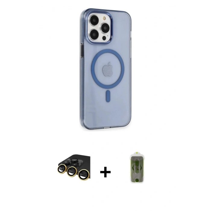 MARSİLYAN™- iPhone 14 Pro Max Kılıf Kıvılcım Asil Özel Seri - Siyah Joko Magic 5D Hayalet Cam + Raze Metal Kamera Lens - GD