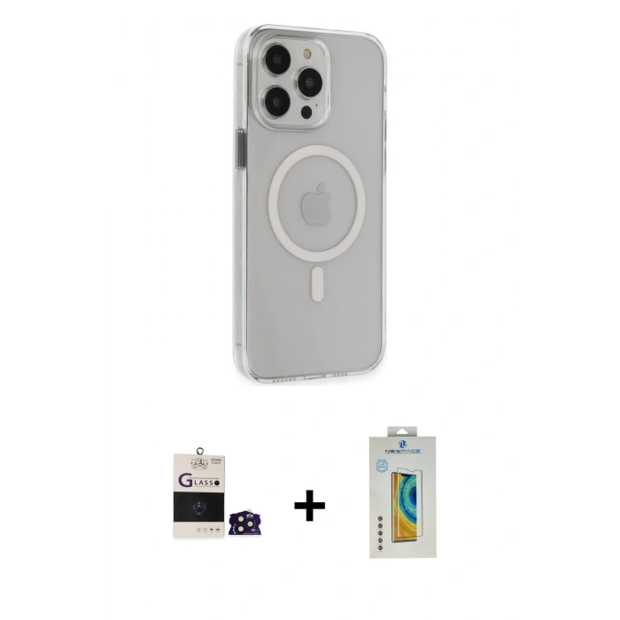 MARSİLYAN™- iPhone 14 Pro Max Kılıf Kıvılcım Asil Özel Seri - Siyah Polymer Nano Ekran Koruyucu + Derin Mor Bilvis Titan Kamera Lens