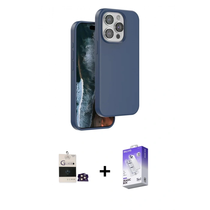 MARSİLYAN™- iPhone 14 Pro Max Kılıf Kıvılcım Çizgi Serisi - Siyah Bilvis 5in1 3D Magic Cam Ekran Koruyucu + Bilvis Titan Kamera Lens - GD