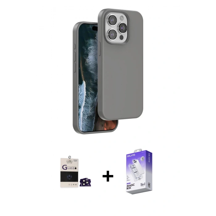 MARSİLYAN™- iPhone 14 Pro Max Kılıf Kıvılcım Çizgi Serisi - Siyah Bilvis 5in1 3D Magic Cam Ekran Koruyucu + Bilvis Titan Kamera Lens - DNMR