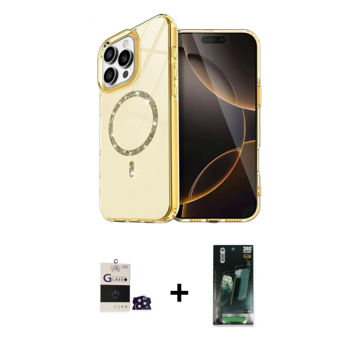 MARSİLYAN™- iPhone 14 Pro Max Kılıf Kıvılcım Form Prime - Siyah 360 Mat Full Body Arka Koruyucu + Bilvis Titan Kamera Lens - DNMR