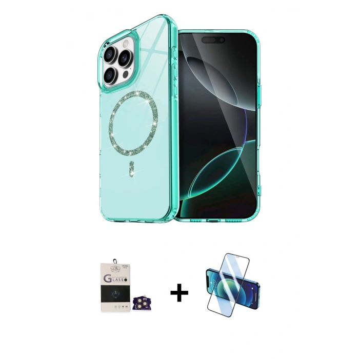 MARSİLYAN™- iPhone 14 Pro Max Kılıf Kıvılcım Form Prime - Siyah 3D Antistatik Cam Ekran Koruyucu + Bilvis Titan Kamera Lens - GD