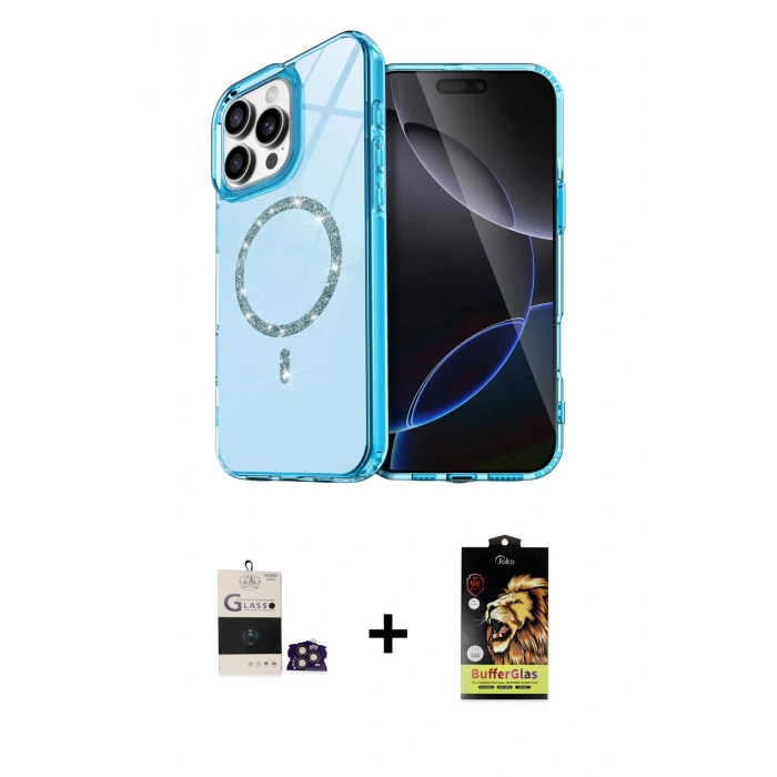 MARSİLYAN™- iPhone 14 Pro Max Kılıf Kıvılcım Form Prime - Siyah Buffer Cam Ekran Koruyucu + Bilvis Titan Kamera Lens - GD