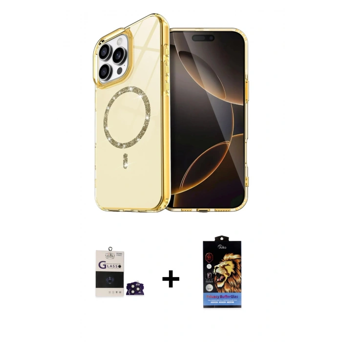 MARSİLYAN™- iPhone 14 Pro Max Kılıf Kıvılcım Form Prime - Siyah Buffer Hayalet Cam Ekran Koruyucu + Bilvis Titan Kamera Lens - DNMR