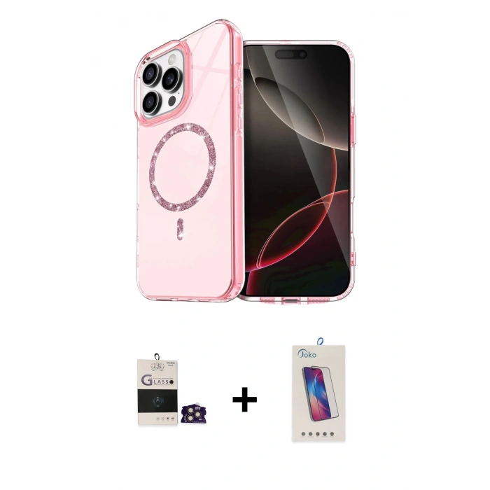 MARSİLYAN™- iPhone 14 Pro Max Kılıf Kıvılcım Form Prime - Siyah Joko 5D Cam + Bilvis Titan Kamera Lens - GD