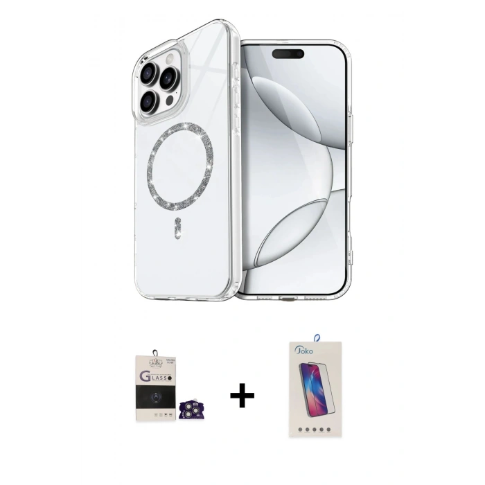 MARSİLYAN™- iPhone 14 Pro Max Kılıf Kıvılcım Form Prime - Siyah Joko 5D Cam + Bilvis Titan Kamera Lens - GS