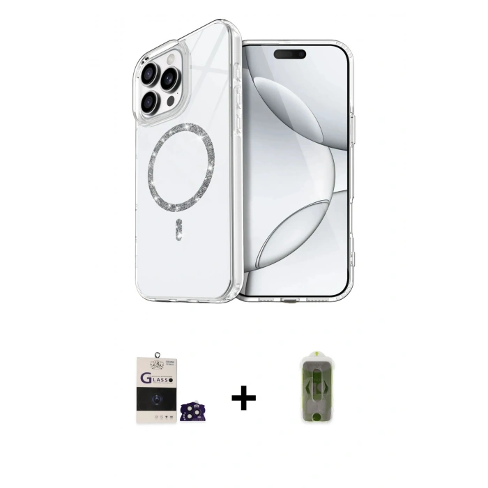 MARSİLYAN™- iPhone 14 Pro Max Kılıf Kıvılcım Form Prime - Siyah Joko Magic 5D Hayalet Cam + Bilvis Titan Kamera Lens - DNMR