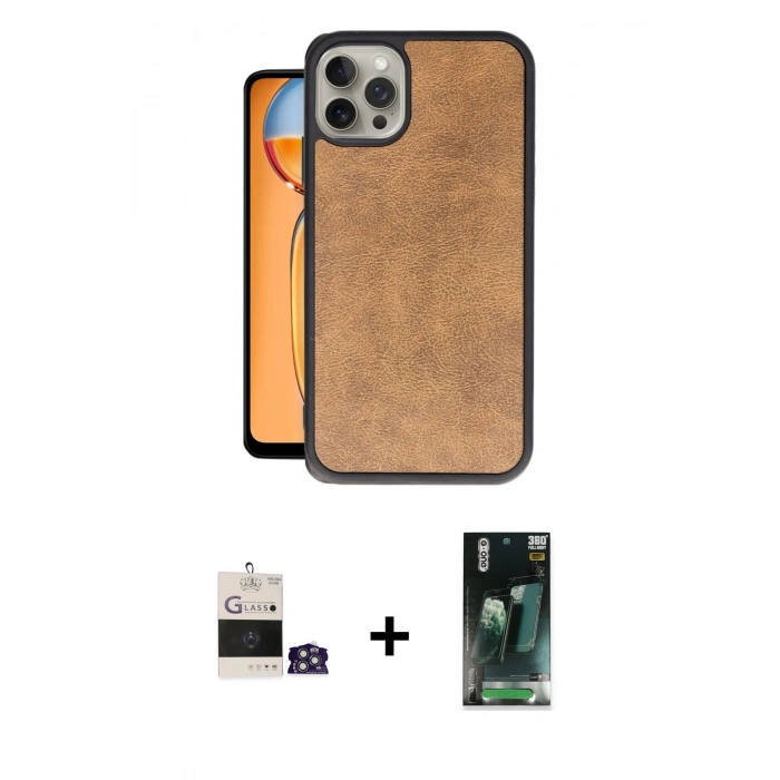 MARSİLYAN™- iPhone 14 Pro Max Kılıf Kıvılcım Işık Serisi - Şeffaf 360 Full Body Arka Koruyucu + Bilvis Titan Kamera Lens - GS