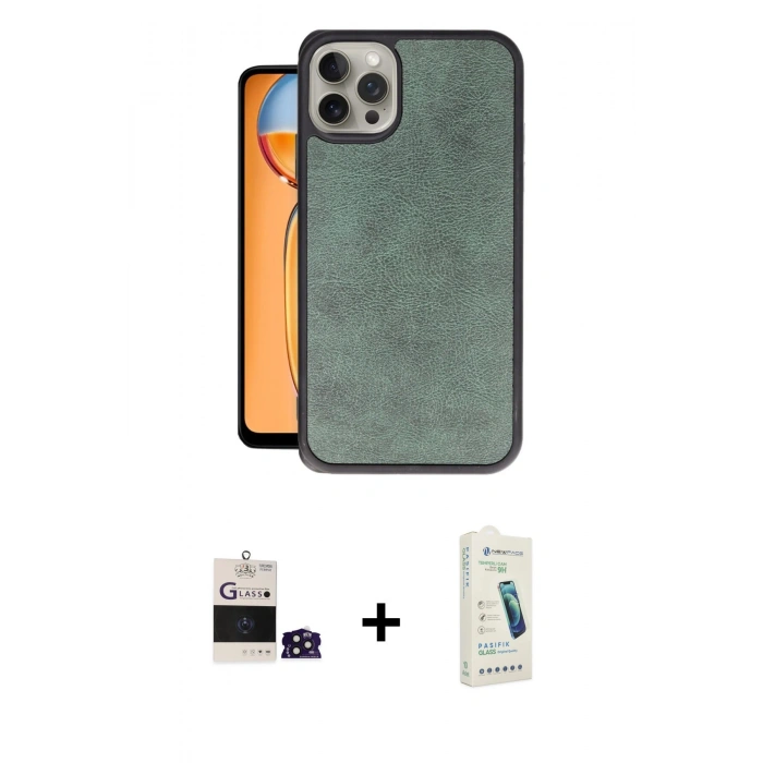 MARSİLYAN™- iPhone 14 Pro Max Kılıf Kıvılcım Işık Serisi - Şeffaf Pasifik Cam Ekran Koruyucu + Derin Mor Bilvis Titan Kamera Lens