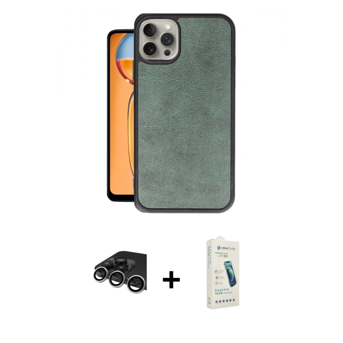 MARSİLYAN™- iPhone 14 Pro Max Kılıf Kıvılcım Işık Serisi - Şeffaf Pasifik Cam Ekran Koruyucu + Raze Metal Kamera Lens - GS