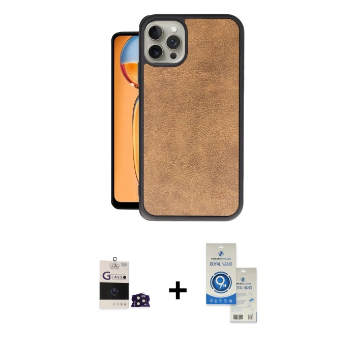 MARSİLYAN™- iPhone 14 Pro Max Kılıf Kıvılcım Işık Serisi - Şeffaf Royal Nano Ekran Koruyucu + Derin Mor Bilvis Titan Kamera Lens