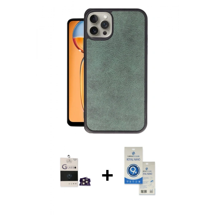 MARSİLYAN™- iPhone 14 Pro Max Kılıf Kıvılcım Işık Serisi - Şeffaf Royal Nano Ekran Koruyucu + Bilvis Titan Kamera Lens - GD