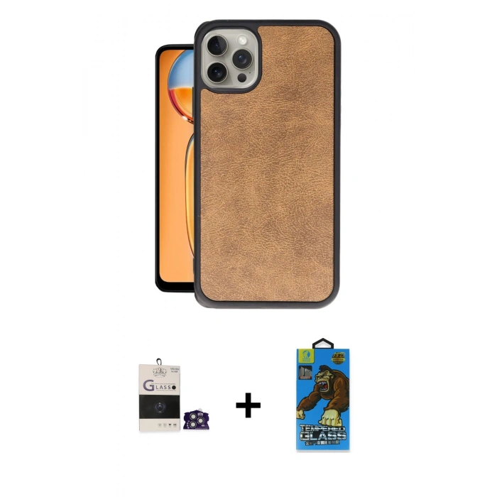 MARSİLYAN™- iPhone 14 Pro Max Kılıf Kıvılcım Işık Serisi - Siyah 18D Cam Ekran Koruyucu + Bilvis Titan Kamera Lens - GS