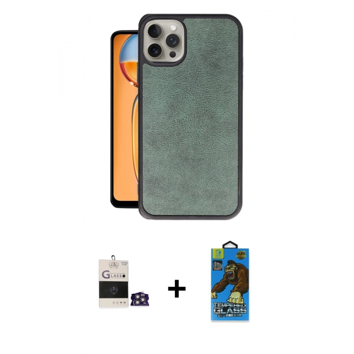 MARSİLYAN™- iPhone 14 Pro Max Kılıf Kıvılcım Işık Serisi - Siyah 18D Cam Ekran Koruyucu + Bilvis Titan Kamera Lens - GS