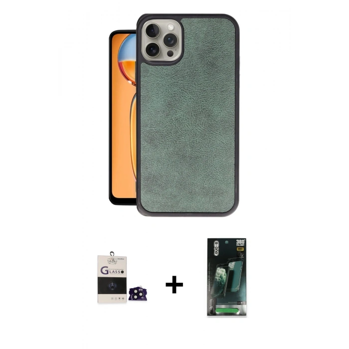 MARSİLYAN™- iPhone 14 Pro Max Kılıf Kıvılcım Işık Serisi - Siyah 360 Mat Full Body Arka Koruyucu + Bilvis Titan Kamera Lens - SH