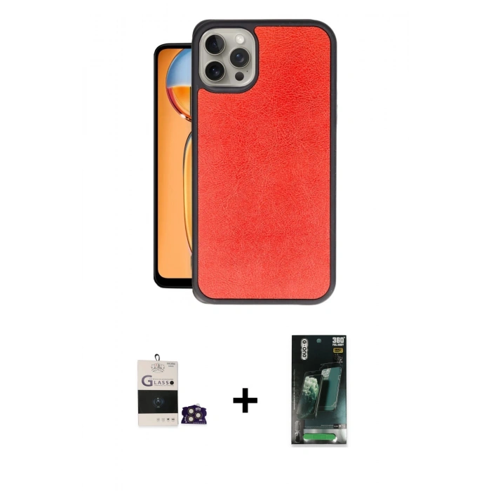 MARSİLYAN™- iPhone 14 Pro Max Kılıf Kıvılcım Işık Serisi - Siyah 360 Mat Full Body Arka Koruyucu + Gold Bilvis Titan Kamera Lens