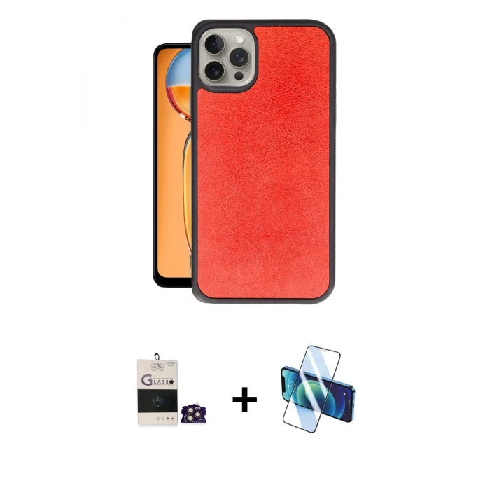 MARSİLYAN™- iPhone 14 Pro Max Kılıf Kıvılcım Işık Serisi - Siyah 3D Antistatik Cam Ekran Koruyucu + Gold Bilvis Titan Kamera Lens